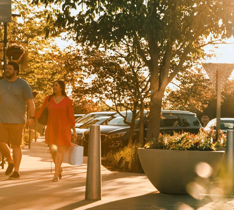 Couple shopping in Overland Park