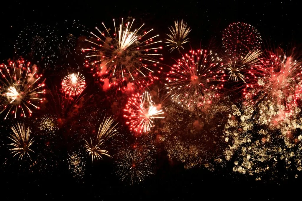 Fireworks for New Years resolutions and goals