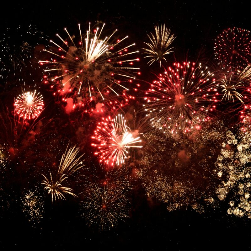 Fireworks for New Years resolutions and goals